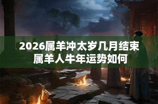 2026属羊冲太岁几月结束 属羊人牛年运势如何