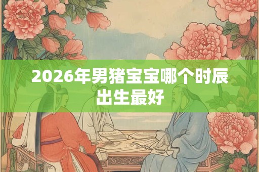 2026年男猪宝宝哪个时辰出生最好
