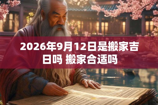 2026年9月12日是搬家吉日吗 搬家合适吗