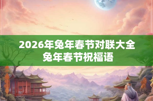 2026年兔年春节对联大全 兔年春节祝福语