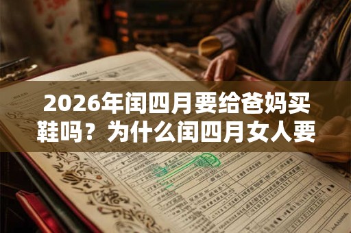 2026年闰四月要给爸妈买鞋吗？为什么闰四月女人要给妈妈买鞋？
