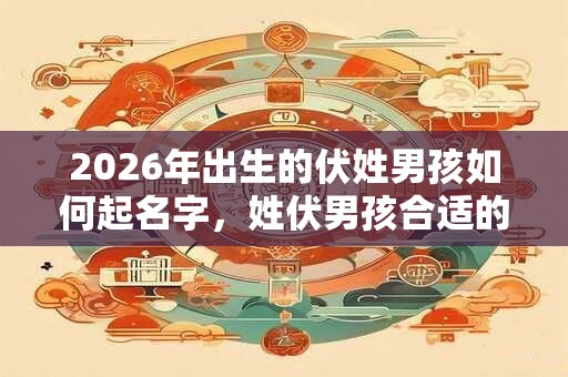 2026年出生的伏姓男孩如何起名字，姓伏男孩合适的名字