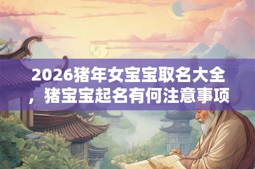 2026猪年女宝宝取名大全，猪宝宝起名有何注意事项？