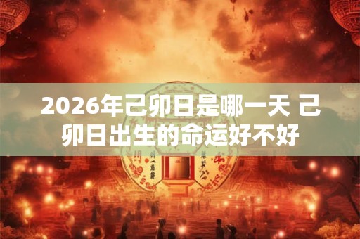 2026年己卯日是哪一天 己卯日出生的命运好不好