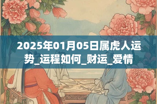 2025年01月05日属虎人运势_运程如何_财运_爱情
