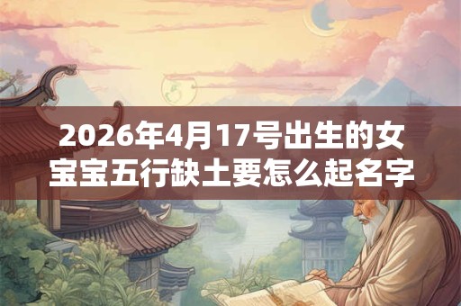 2026年4月17号出生的女宝宝五行缺土要怎么起名字