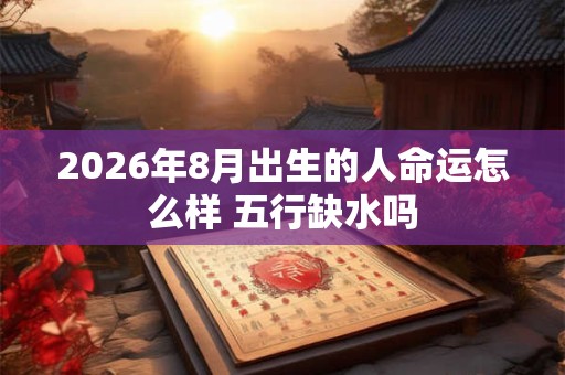 2026年8月出生的人命运怎么样 五行缺水吗