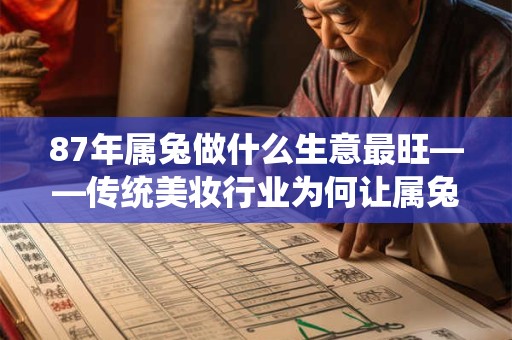 87年属兔做什么生意最旺——传统美妆行业为何让属兔人大展拳脚