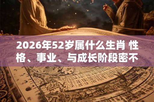 2026年52岁属什么生肖 性格、事业、与成长阶段密不可分