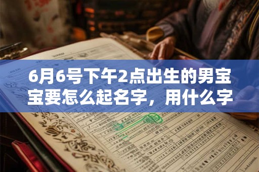 6月6号下午2点出生的男宝宝要怎么起名字，用什么字好