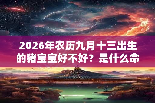 2026年农历九月十三出生的猪宝宝好不好？是什么命？