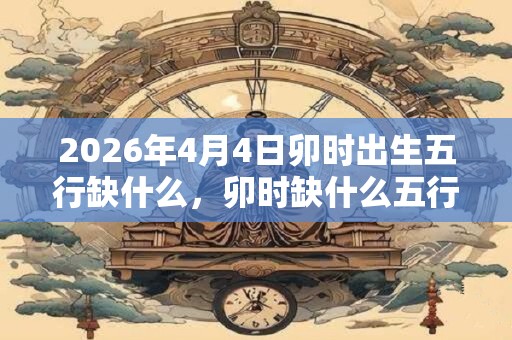 2026年4月4日卯时出生五行缺什么，卯时缺什么五行