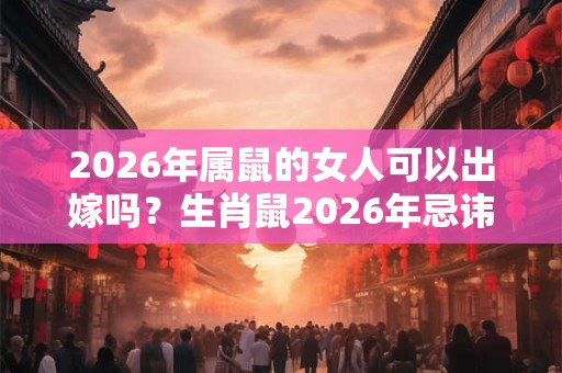 2026年属鼠的女人可以出嫁吗？生肖鼠2026年忌讳数字