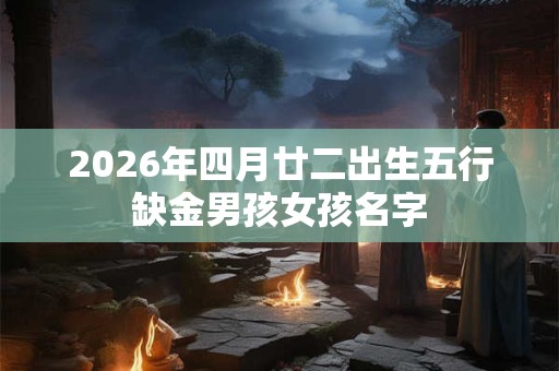 2026年四月廿二出生五行缺金男孩女孩名字