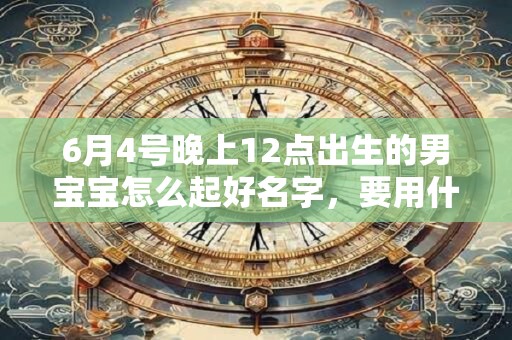 6月4号晚上12点出生的男宝宝怎么起好名字，要用什么字好