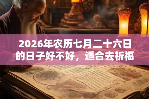 2026年农历七月二十六日的日子好不好，适合去祈福吗？
