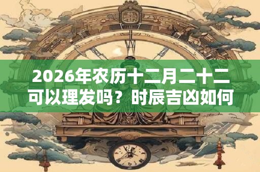 2026年农历十二月二十二可以理发吗？时辰吉凶如何？