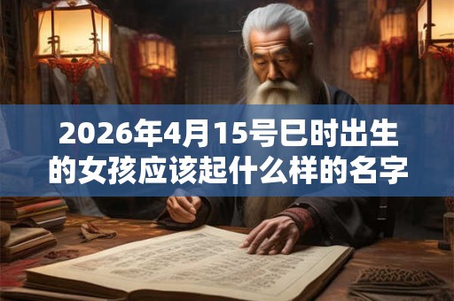 2026年4月15号巳时出生的女孩应该起什么样的名字