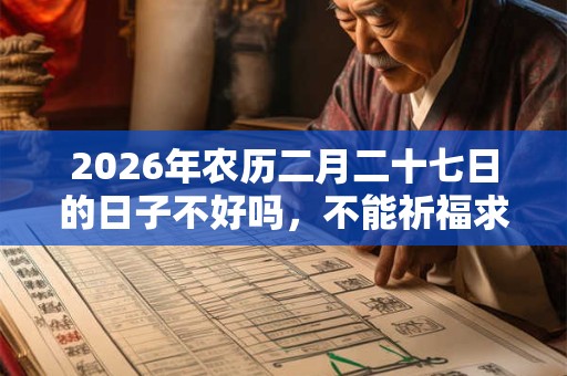 2026年农历二月二十七日的日子不好吗，不能祈福求财吗？