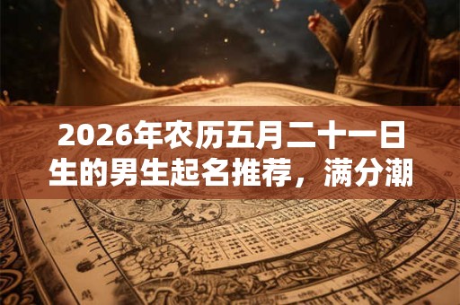 2026年农历五月二十一日生的男生起名推荐，满分潮流的男宝宝名字