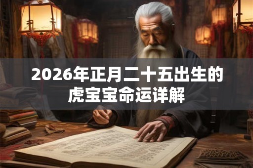 2026年正月二十五出生的虎宝宝命运详解