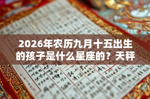 2026年农历九月十五出生的孩子是什么星座的？天秤座的区间分析