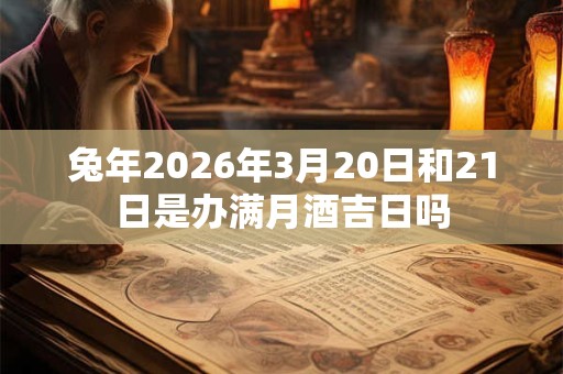 兔年2026年3月20日和21日是办满月酒吉日吗