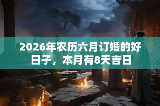 2026年农历六月订婚的好日子，本月有8天吉日