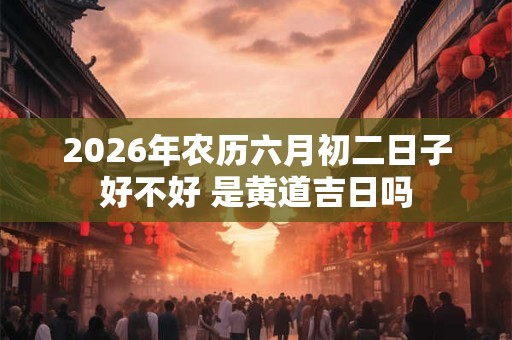 2026年农历六月初二日子好不好 是黄道吉日吗