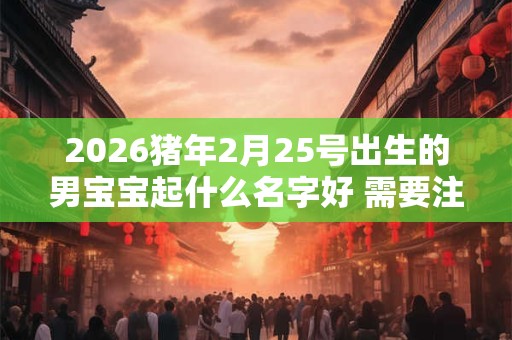 2026猪年2月25号出生的男宝宝起什么名字好 需要注意什么