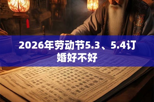 2026年劳动节5.3、5.4订婚好不好