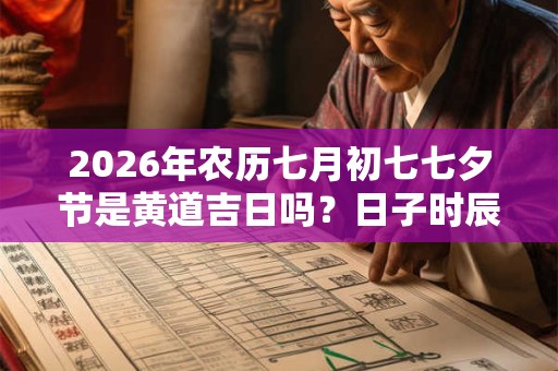 2026年农历七月初七七夕节是黄道吉日吗？日子时辰吉凶？