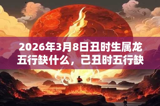 2026年3月8日丑时生属龙五行缺什么，己丑时五行缺什么