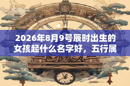 2026年8月9号辰时出生的女孩起什么名字好，五行属什么
