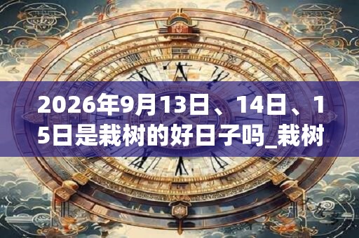 2026年9月13日、14日、15日是栽树的好日子吗_栽树可以吗