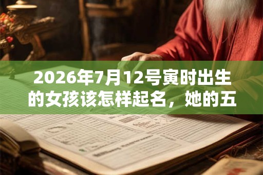 2026年7月12号寅时出生的女孩该怎样起名，她的五行八字又是什么吧！