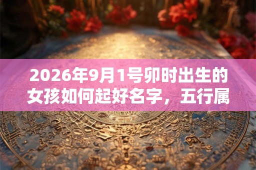 2026年9月1号卯时出生的女孩如何起好名字，五行属什么