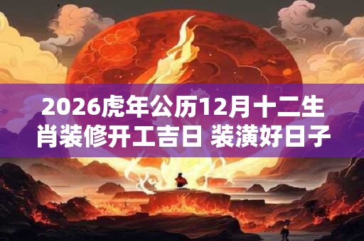 2026虎年公历12月十二生肖装修开工吉日 装潢好日子查询