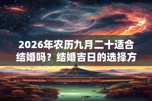 2026年农历九月二十适合结婚吗？结婚吉日的选择方法？