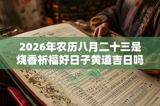 2026年农历八月二十三是烧香祈福好日子黄道吉日吗？