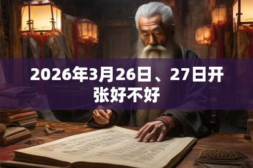 2026年3月26日、27日开张好不好