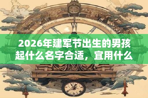 2026年建军节出生的男孩起什么名字合适，宜用什么字