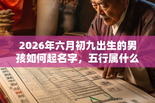 2026年六月初九出生的男孩如何起名字,五行属什么 2026年六月初九出生的男孩如何起名字,五行属什么