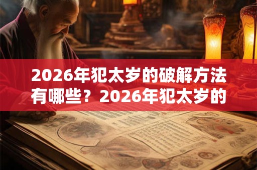 2026年犯太岁的破解方法有哪些？2026年犯太岁的生肖是哪些？