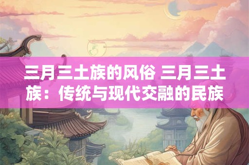 三月三土族的风俗 三月三土族：传统与现代交融的民族风