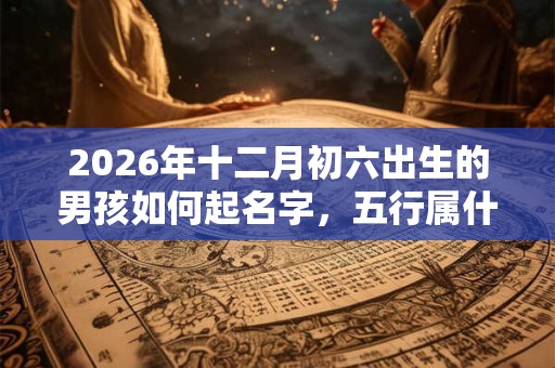 2026年十二月初六出生的男孩如何起名字，五行属什么