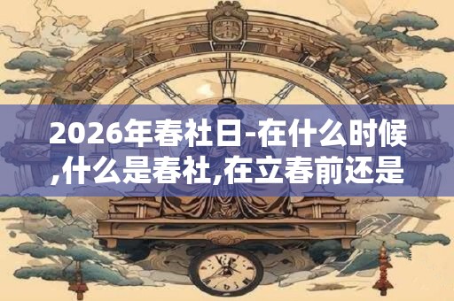2026年春社日-在什么时候,什么是春社,在立春前还是立春后