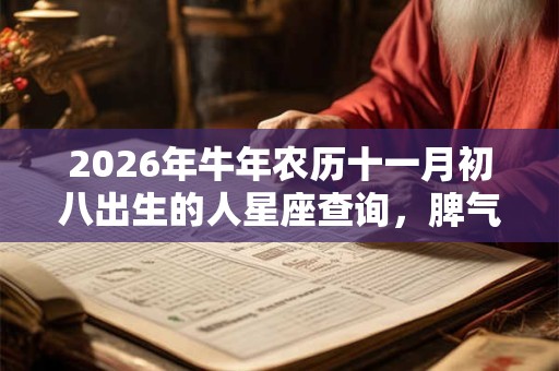 2026年牛年农历十一月初八出生的人星座查询，脾气性格有什么特征？
