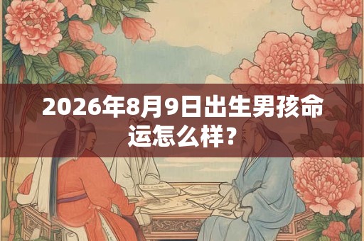 2026年8月9日出生男孩命运怎么样？