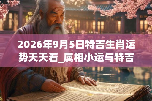 2026年9月5日特吉生肖运势天天看_属相小运与特吉生肖播报